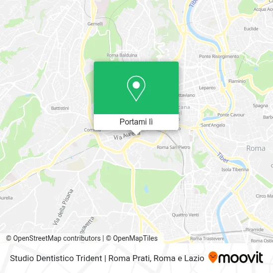 Mappa Studio Dentistico Trident | Roma Prati