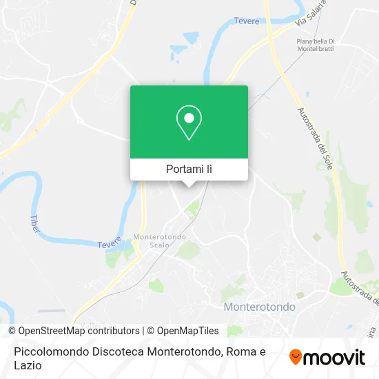 Mappa Piccolomondo Discoteca Monterotondo