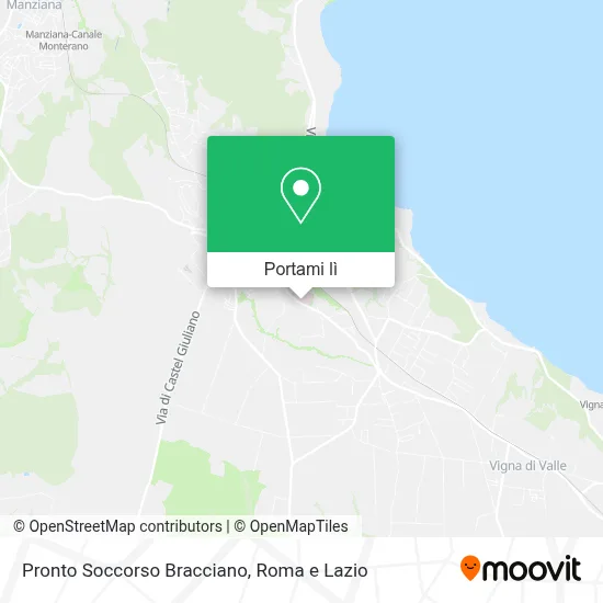 Mappa Pronto Soccorso Bracciano