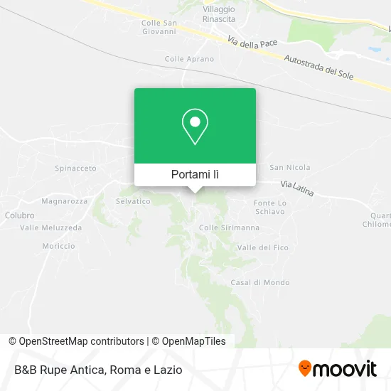 Mappa B&B Rupe Antica