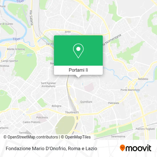 Mappa Fondazione Mario D'Onofrio