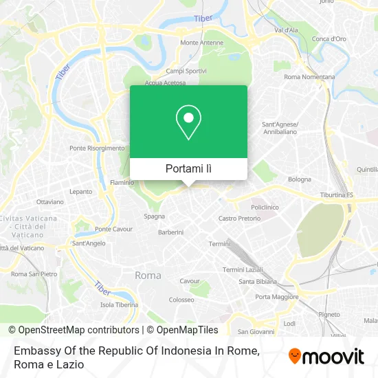 Mappa Embassy Of the Republic Of Indonesia In Rome