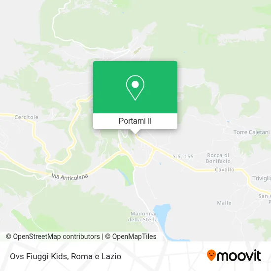 Mappa Ovs Fiuggi Kids