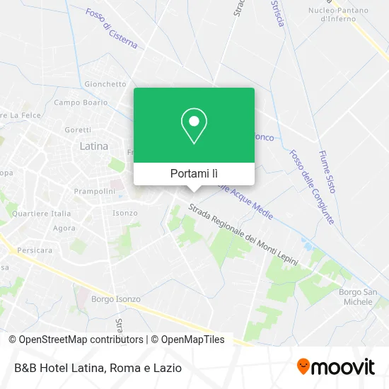 Mappa B&B Hotel Latina