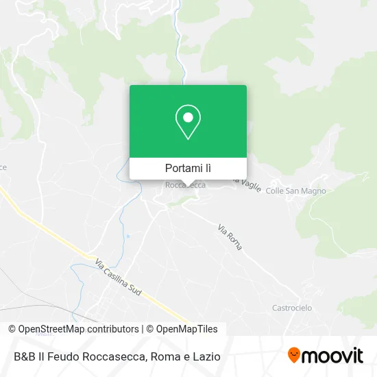 Mappa B&B Il Feudo Roccasecca