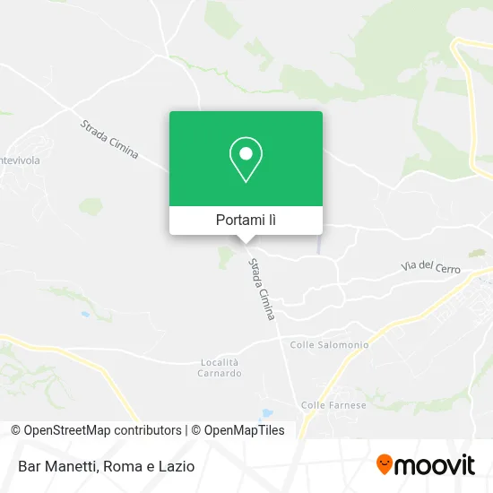 Mappa Bar Manetti