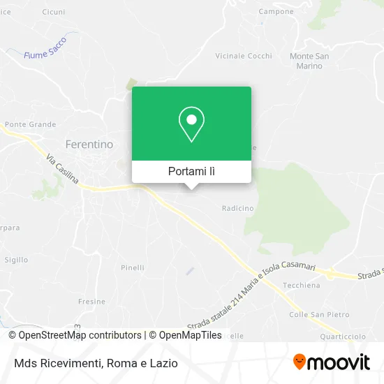 Mappa Mds Ricevimenti