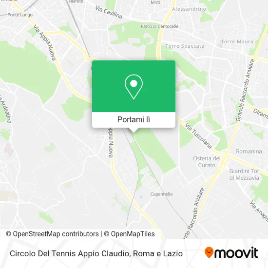 Mappa Circolo Del Tennis Appio Claudio