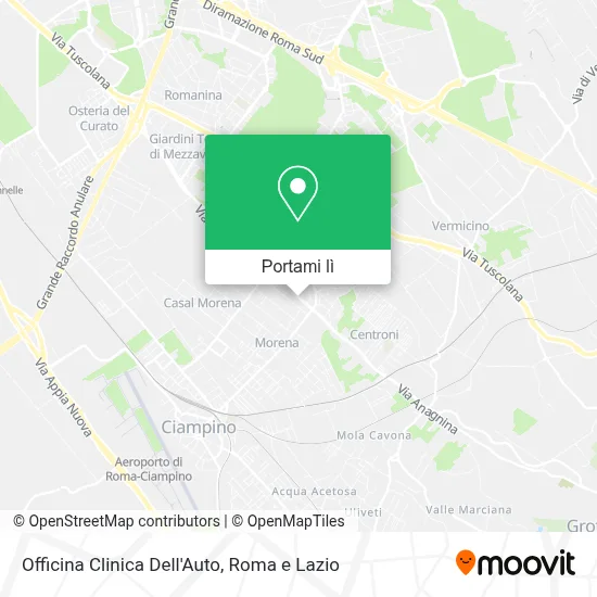 Mappa Officina Clinica Dell'Auto