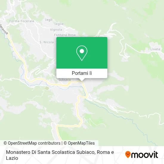 Mappa Monastero Di Santa Scolastica Subiaco