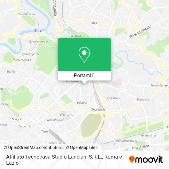 Mappa Affiliato Tecnocasa Studio Lanciani S.R.L.