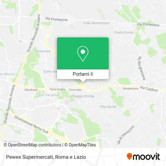 Mappa Pewex Supermercati