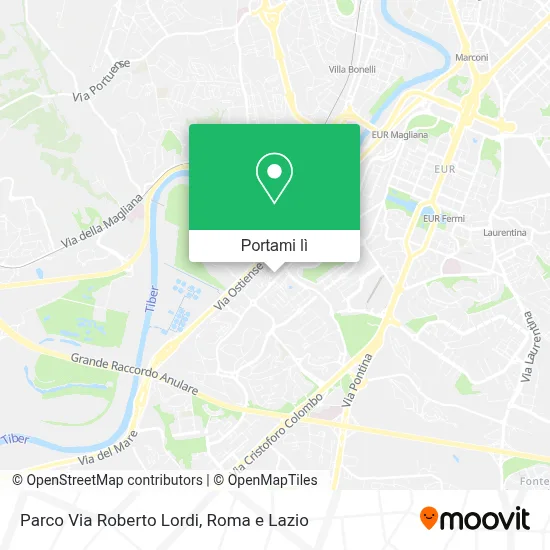 Mappa Parco Via Roberto Lordi