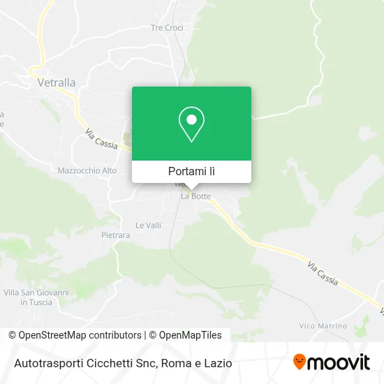 Mappa Autotrasporti Cicchetti Snc