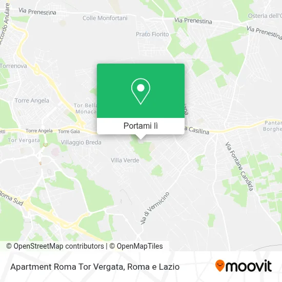 Mappa Apartment Roma Tor Vergata