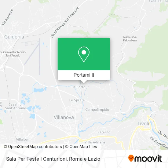 Mappa Sala Per Feste I Centurioni