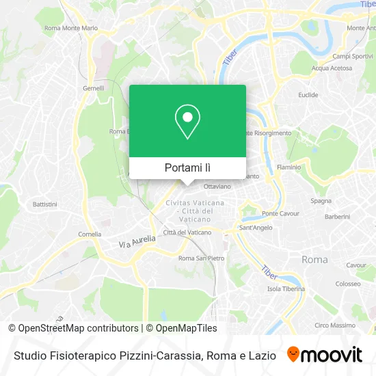 Mappa Studio Fisioterapico Pizzini-Carassia