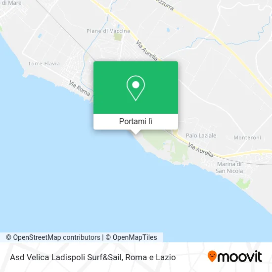 Mappa Asd Velica Ladispoli Surf&Sail
