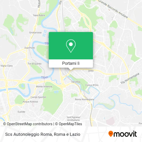 Mappa Scs Autonoleggio Roma