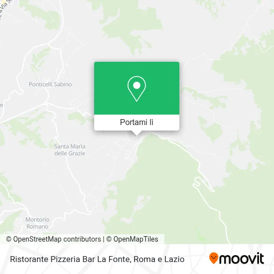Mappa Ristorante Pizzeria Bar La Fonte