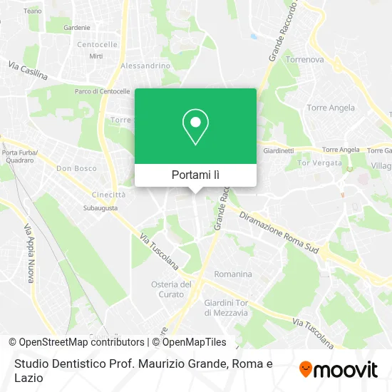 Mappa Studio Dentistico Prof. Maurizio Grande