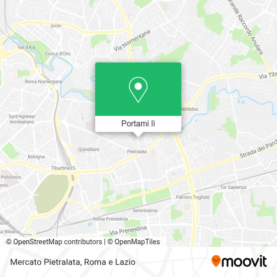 Mappa Mercato Pietralata