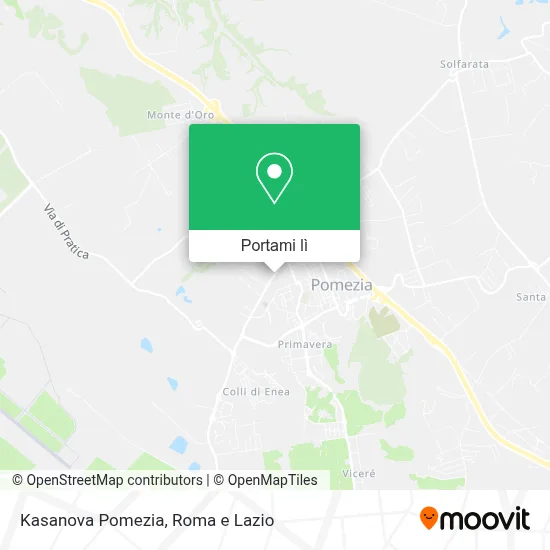 Mappa Kasanova Pomezia