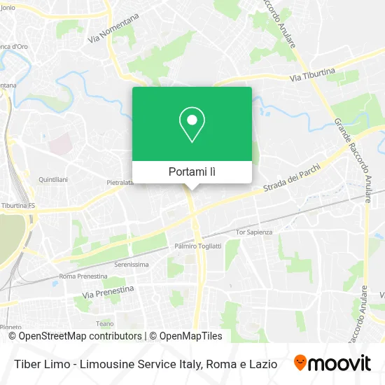 Mappa Tiber Limo - Limousine Service Italy