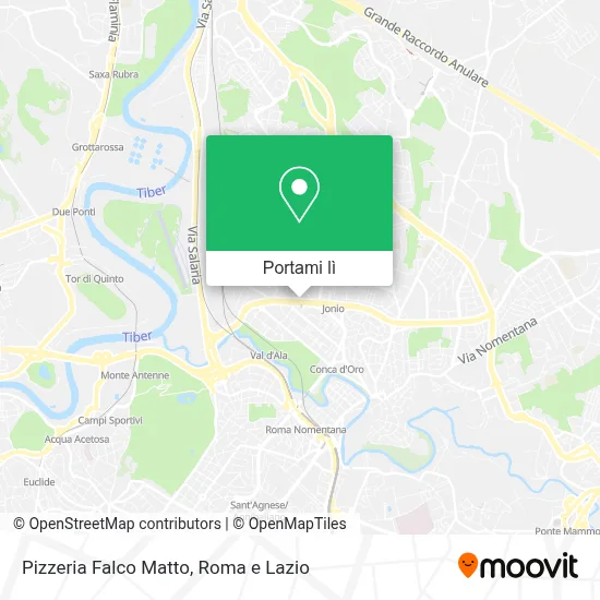 Mappa Pizzeria Falco Matto