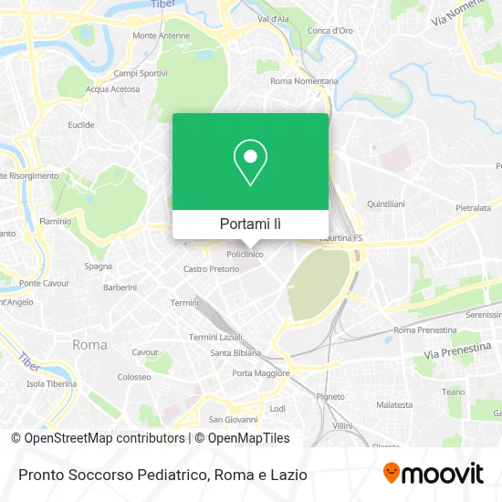 Mappa Pronto Soccorso Pediatrico