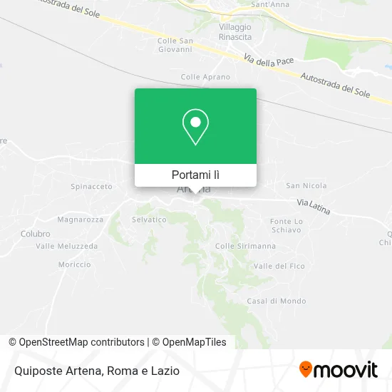 Mappa Quiposte Artena