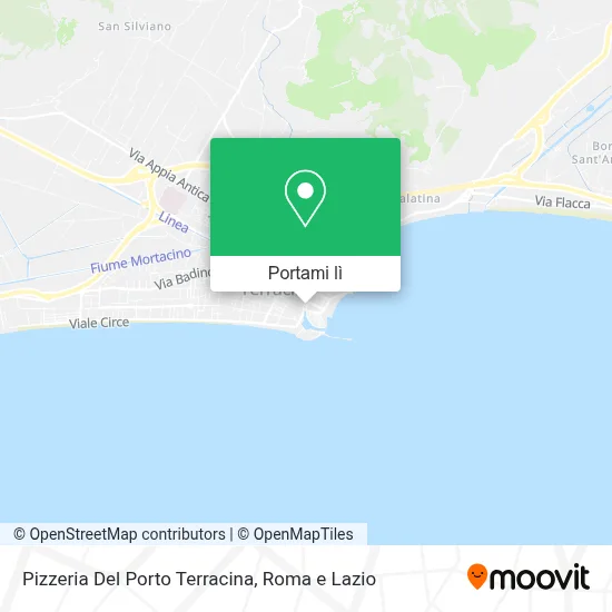 Mappa Pizzeria Del Porto Terracina