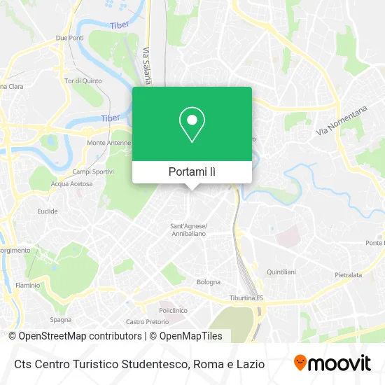 Mappa Cts Centro Turistico Studentesco