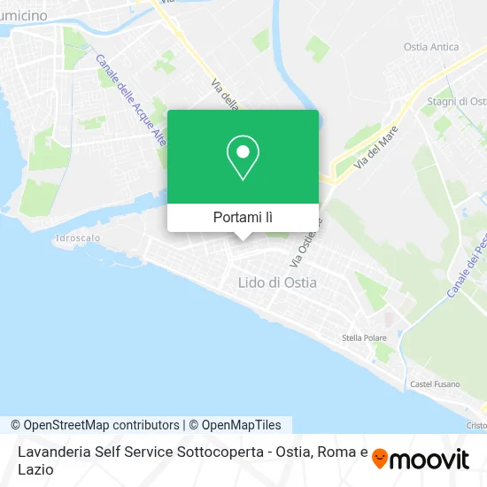 Mappa Lavanderia Self Service Sottocoperta - Ostia