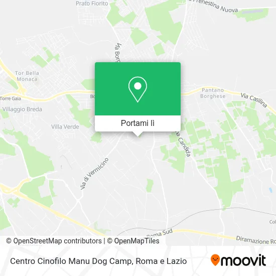Mappa Centro Cinofilo Manu Dog Camp