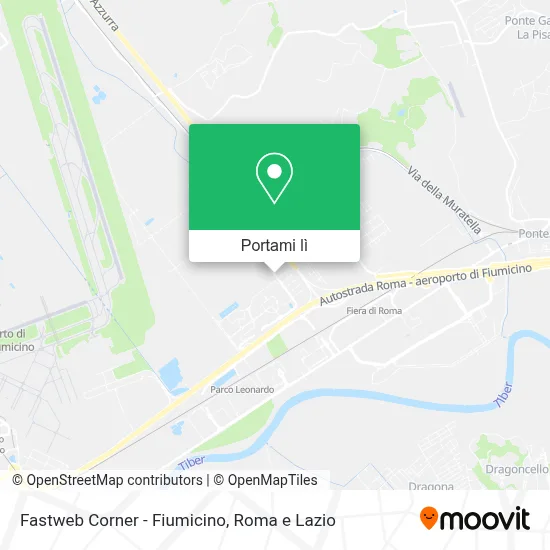 Mappa Fastweb Corner - Fiumicino