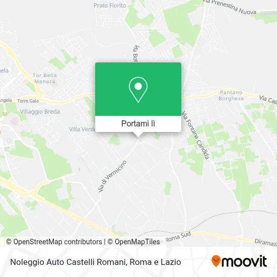 Mappa Noleggio Auto Castelli Romani