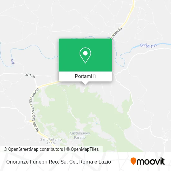 Mappa Onoranze Funebri Reo. Sa. Ce.