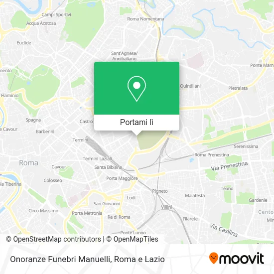 Mappa Onoranze Funebri Manuelli