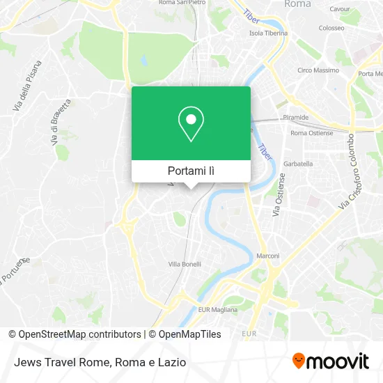 Mappa Jews Travel Rome