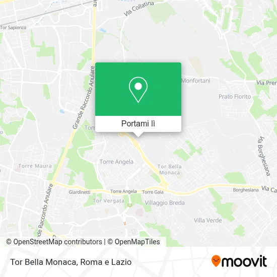 Mappa Tor Bella Monaca