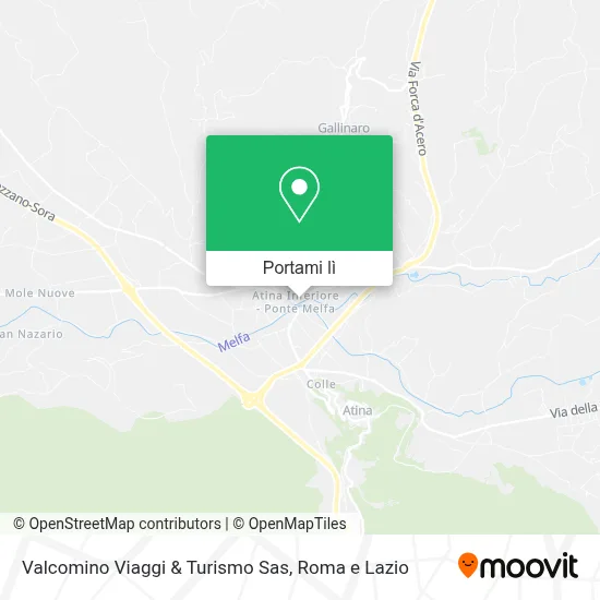Mappa Valcomino Viaggi & Turismo Sas