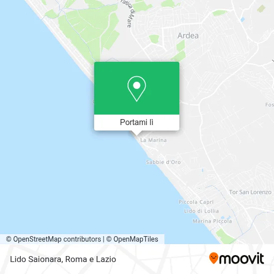 Mappa Lido Saionara