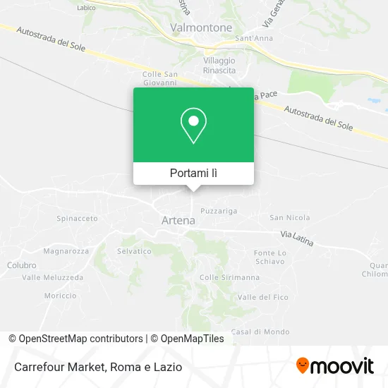Mappa Carrefour Market
