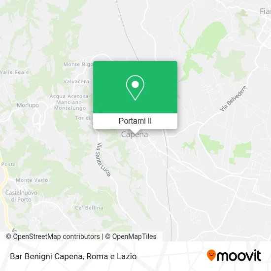 Mappa Bar Benigni Capena