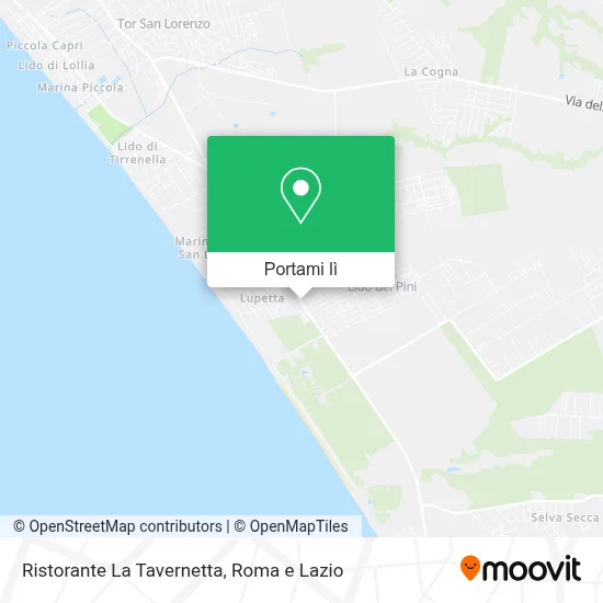 Mappa Ristorante La Tavernetta