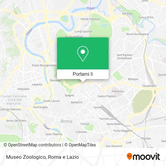 Mappa Museo Zoologico