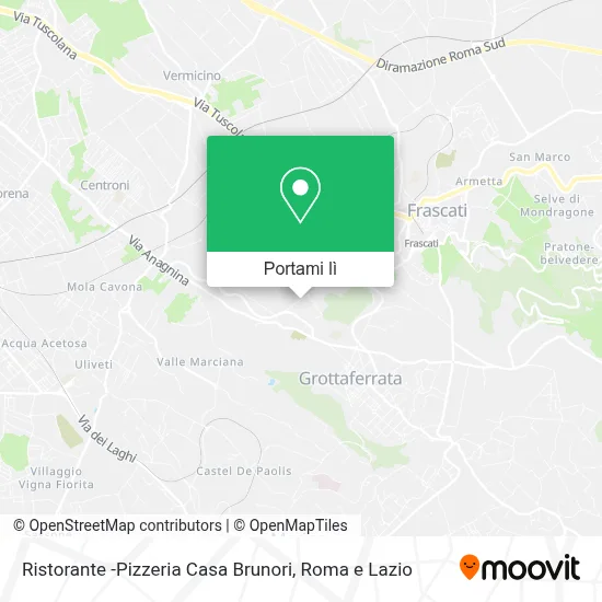 Mappa Ristorante -Pizzeria Casa Brunori