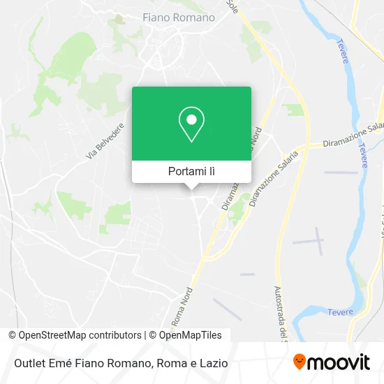 Mappa Outlet Emé Fiano Romano