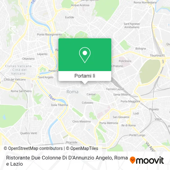 Mappa Ristorante Due Colonne Di D'Annunzio Angelo